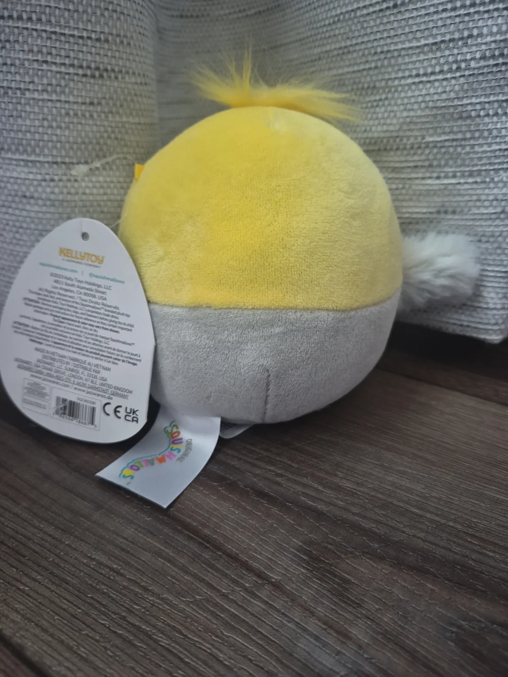 Original Squishmallows Yellow Gray Cockatiel Plush - Charlize
